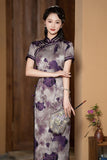 Modern Qipao dress,  Evening Dress, Full length, purple color