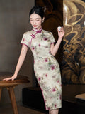 Modern Chinese qipao, Chinese Cheongsam, blue floral Qipao, Ball Gowns, Evening Dresses, mandarin collar