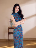 Modern Chinese Qipao,  Evening Dress, Full length, mandarin collar
