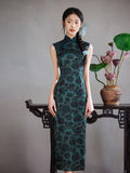 Modern Chinese Qipao dress, Evening Dress, mandarin collar