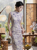 Traditionelles chinesisches Kleid, chinesisches Cheongsam, sommergelbes Qipao, Abendkleid, Ballkleider, Stehkragen
