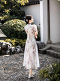 Modern Aodai, aodai qipao, flower pattern, 2 colors