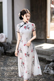 Modern Aodai, aodai qipao, flower pattern, 2 colors