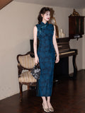 Modern Chinese Qipao, China Cheongsam, Long spring Qipao, flower prints, mandarin collar
