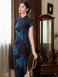 Chinese Cheongsam, Ball Gown, summer qipao, Mandarin collar