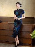Chinese Cheongsam, Ball Gown, summer qipao, Mandarin collar