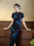 Chinese Cheongsam, Ball Gown, summer qipao, Mandarin collar