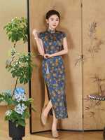 Modern qipao, Chinese Qipao dress, Mulberry Silk cheongsam,  Evening Dress, floral dress
