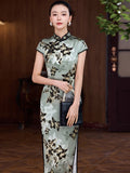 Modern Chinese qipao, mulberry silk Cheongsam, Silk qipao, spring dress, mandarin collar