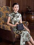 Modern Chinese qipao, mulberry silk Cheongsam, Silk qipao, spring dress, mandarin collar