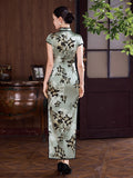Modern Chinese qipao, mulberry silk Cheongsam, Silk qipao, spring dress, mandarin collar