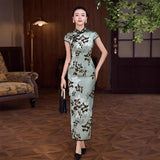 Modern Chinese qipao, mulberry silk Cheongsam, Silk qipao, spring dress, mandarin collar