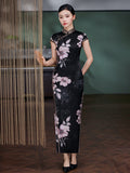 Modern Chinese Qipao, Mulberry Silk cheongsam,  Evening Dress, mandarin collar