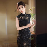 Modern Chinese Qipao,  Evening Dress, mandarin collar