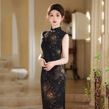 Modern Chinese Qipao,  Evening Dress, mandarin collar