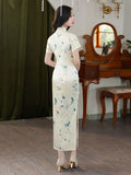 Modern Chinese qipao, mulberry silk Cheongsam, Silk qipao, spring dress, mandarin collar