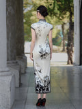Kostenlose Änderung, traditionelles chinesisches Qipao-Kleid, Cheongsam aus Maulbeerseide, Abendkleid, Mandarinkragen