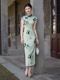 Modern Chinese Qipao, Mulberry Silk cheongsam,  Evening Dress