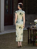 Modern Chinese Qipao, Mulberry Silk cheongsam,  Evening Dress