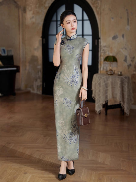 Traditional Chinese dress, China Cheongsam, light color summer Qipao, QipaoMood Traditional Chinese dress, China Cheongsam, light color summer Qipao, QipaoMood