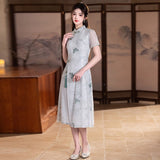 Modern Aodai, aodai qipao, flower pattern
