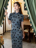Elegantes traditionelles chinesisches Kleid, chinesisches Cheongsam-Kleid, Abendkleider, Ballkleider, lange Abendkleider, Mandarinkragen
