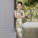 Modern Chinese Qipao, Mulberry Silk cheongsam, Evening Dress