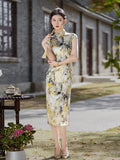 Modern Chinese Qipao, Mulberry Silk cheongsam, Evening Dress