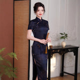 Modern Chinese Qipao, Mulberry Silk cheongsam,  Evening Dress, floral qipao