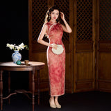 Modern Chinese Qipao, Mulberry Silk cheongsam, sleeveless Evening Dress, mandarin collar