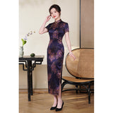 Modern Chinese Qipao, Mulberry Silk cheongsam,  Evening Dress, mandarin collar