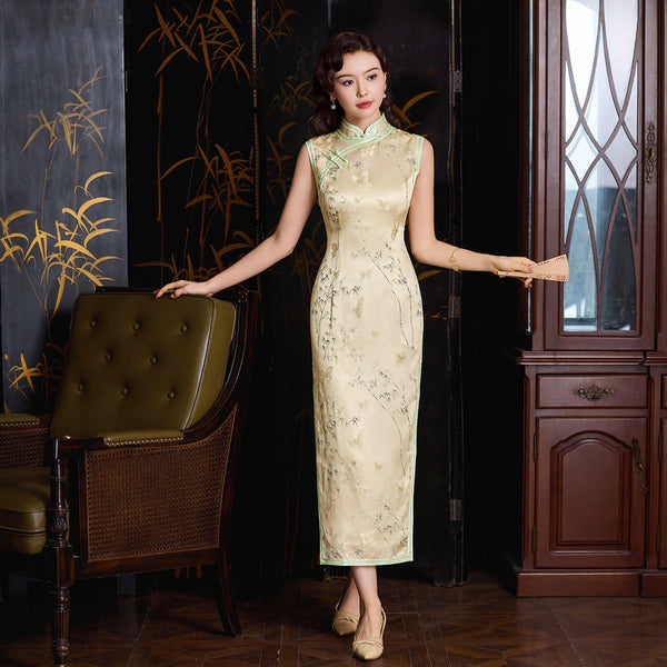 Modern Chinese qipao, silk Dress, Cheongsam Dress, Evening Dresses, Ball Gowns 2X
