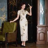 Mulberry Silk cheongsam,  Evening Dress, mandarin collar