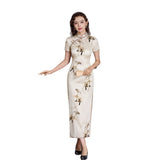 Mulberry Silk cheongsam,  Evening Dress, mandarin collar