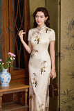 Mulberry Silk cheongsam,  Evening Dress, mandarin collar