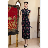 Modern Chinese qipao, Chinese Cheongsam Dress, Evening Dress, Ball Gowns, blue velvet qipao