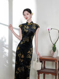 Chinese Cheongsam, velvet qipao, Evening Dress, Ball Gown