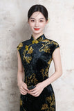Chinese Cheongsam, velvet qipao, Evening Dress, Ball Gown