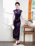 Chinese Cheongsam, velvet qipao, Evening Dress, Ball Gown