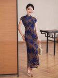 Modern Chinese Qipao dress, Evening Dress, floral prints, mandarin collar