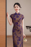 Modern Chinese Qipao dress, Evening Dress, floral prints, mandarin collar