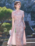 Modern Aodai, aodai qipao, flower pattern, 2 colors