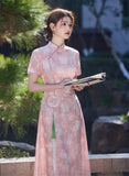 Modern Aodai, aodai qipao, flower pattern, 2 colors