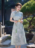 Modern Aodai, aodai qipao, flower pattern, 2 colors
