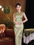 Modern Chinese Qipao dress, Evening Dress,  summer breathable qipao, mandarin collar
