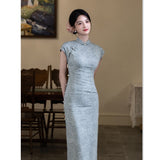 Modern Chinese qipao, China Cheongsam, flower prints, spring qipao, mandarin collar