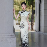 mulberry silk Cheongsam, Silk qipao, floral pattern