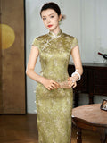 Modern Chinese Qipao, Mulberry Silk cheongsam,  Evening Dress, mandarin collar
