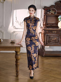 Modern Chinese qipao, mulberry silk Cheongsam, Silk qipao, floral qipao
