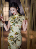 Modern Chinese Qipao, Mulberry Silk cheongsam,  Evening Dress